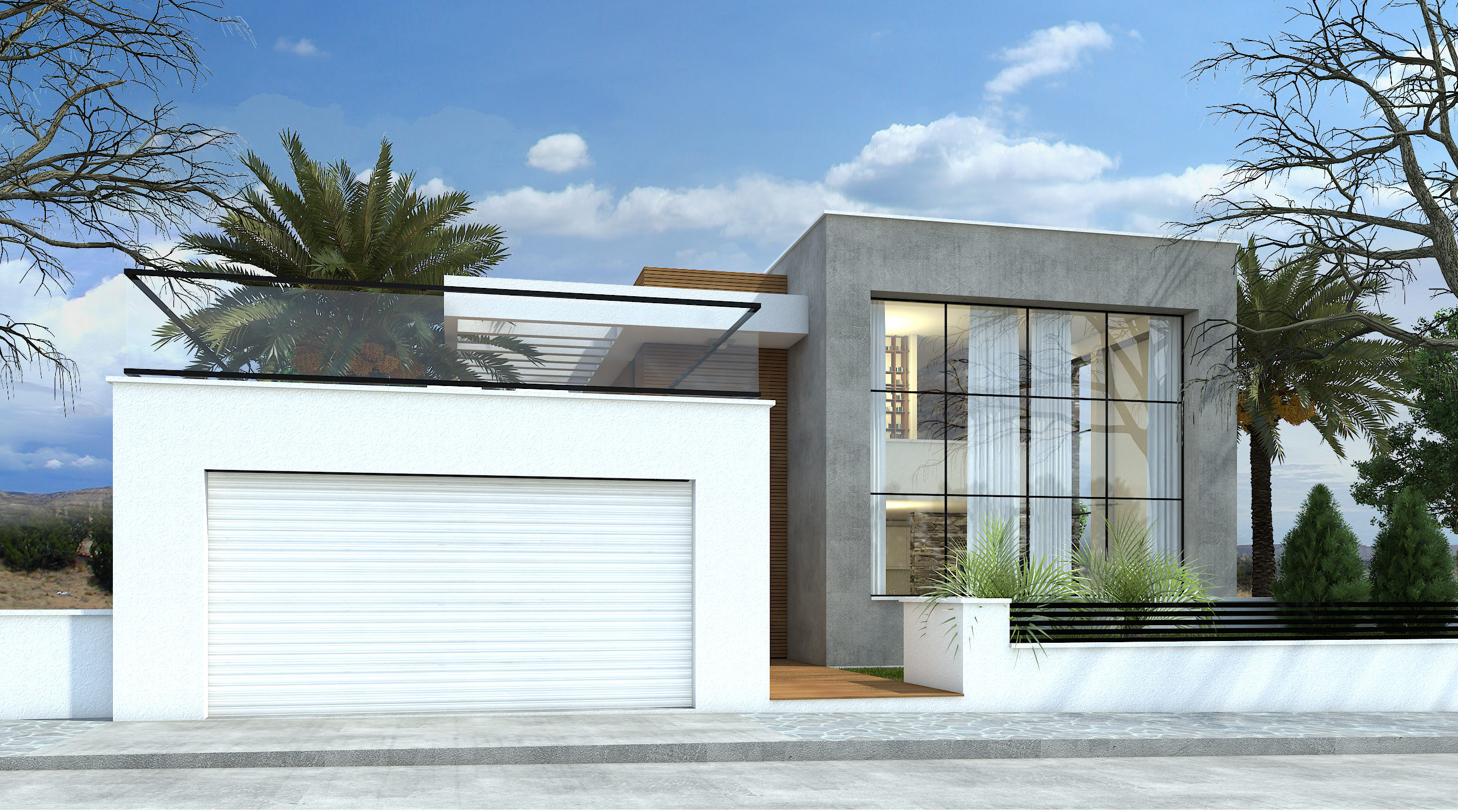 מבט הדמיה לכיוון הכניסה